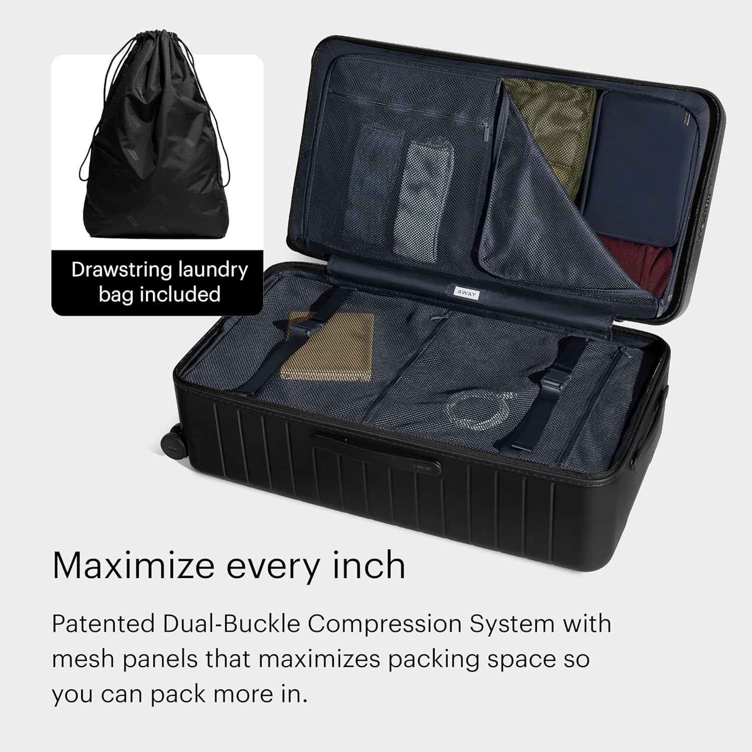 Away Trunk 31-Inch Lightweight Hardside Checked Luggage Suitcase with Spinner Wheels Zevon