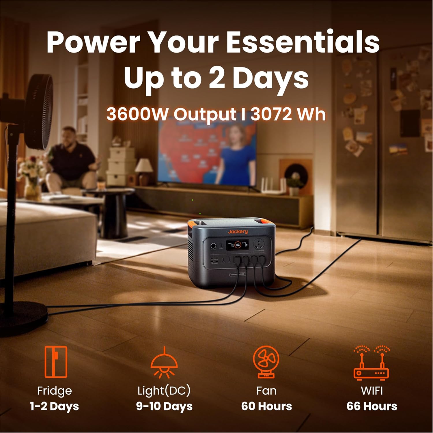 HomePower 3000 Portable Power Station 3600W Output 3072Wh LFP Battery Solar Generator Zevon