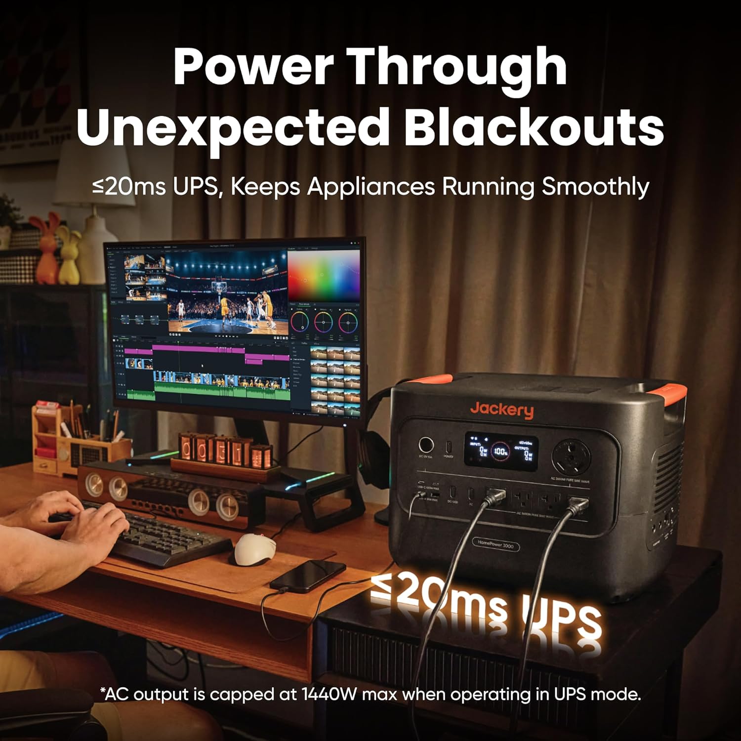 HomePower 3000 Portable Power Station 3600W Output 3072Wh LFP Battery Solar Generator Zevon