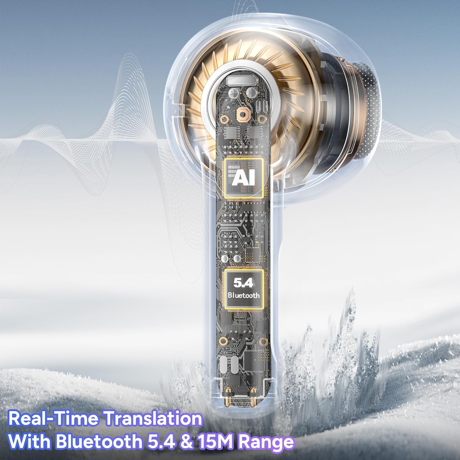 OWS 4-in-1 Real-Time AI Language Translator Wireless Earbuds Zevon