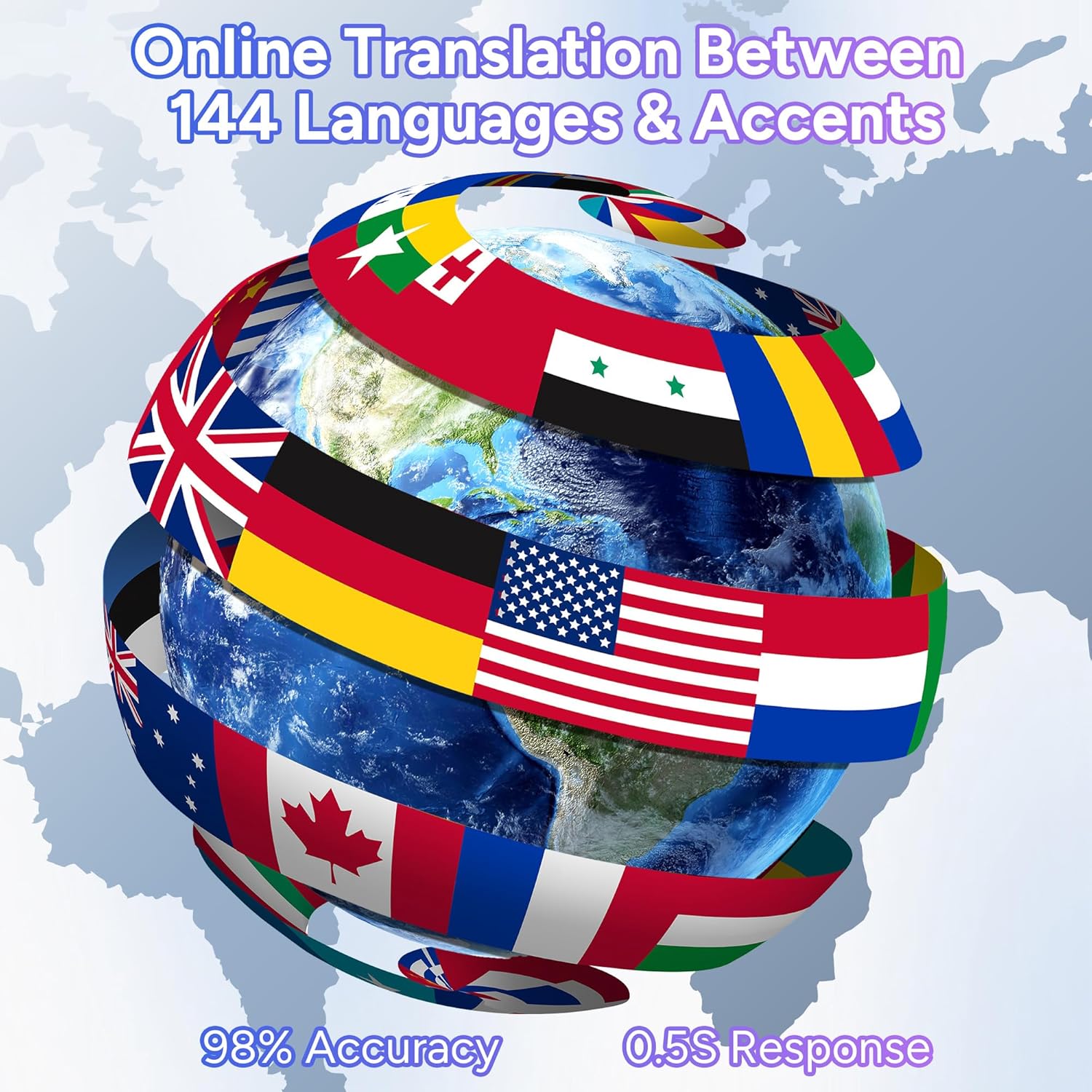 OWS 4-in-1 Real-Time AI Language Translator Wireless Earbuds Zevon